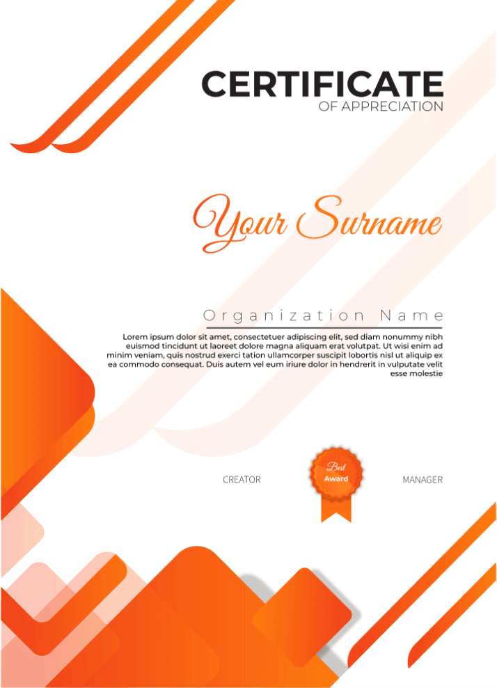 Student Certificate 1